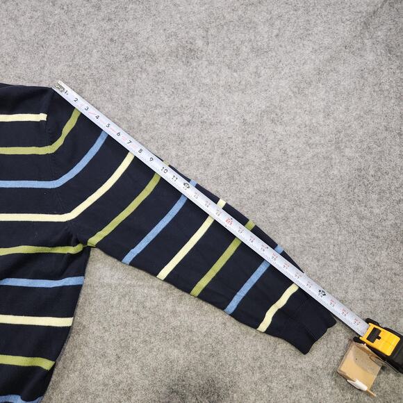 Brooks Brothers 346 Sweater Mens XL Stripe Supima Cotton Knit Pullover Henley - Picture 9 of 13